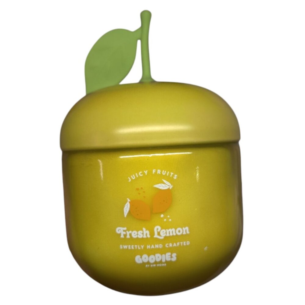 DW Home Goodies Fresh Lemon Candle with Adorable Decorative Topper Single Wick